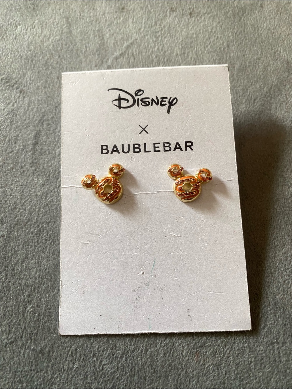 Disney x BaubleBar Gold Mickey Mouse Donut Stud Earrings